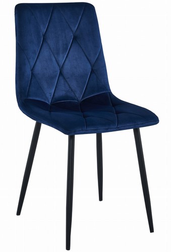 Fauteuil libra velours bleu - -,