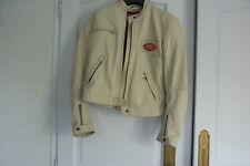 BLOUSON CUIR BLANC FEMME /