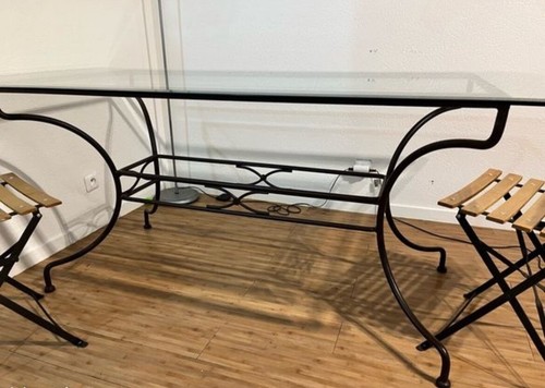 Table fer forgé - en, et