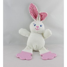Doudou lapin blanc rose
