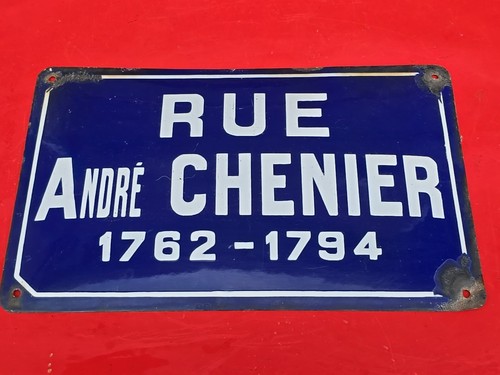 Plaque nom rue - plaque, Émaillée