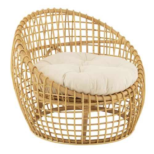 Fauteuil rotin coussin - en,