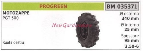 Roue droite progreen - droite,