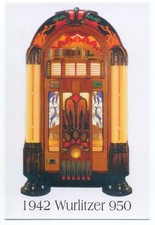 1942 Wurlitzer 950 Jukebox Advertising Postcard