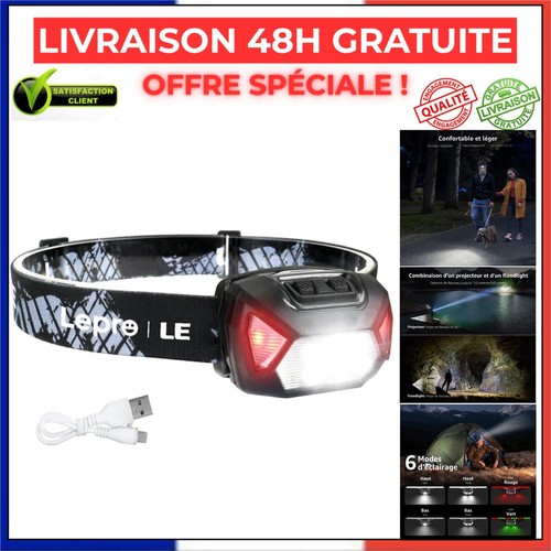 Lampe frontale rechargeable