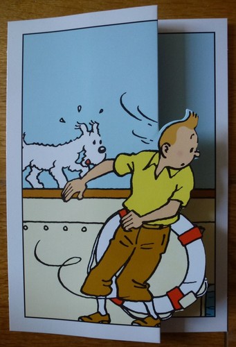 Carte relief pop hop tintin - carte, en