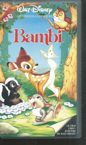 Bambi disney cassette vhs - disney.,
