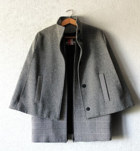 Poncho manteau cape - , à
