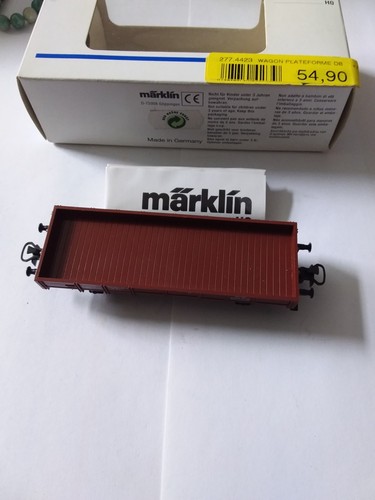 Marklin 4423 wagon plat - ho, db