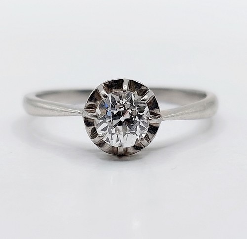 Bague solitaire art deco