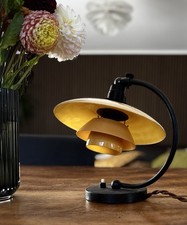 Poul Henningsen PH 2/1 Nightstand 1930’s Brass and Glass.  Louis Poulsen