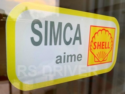 Adhésif sticker simca shell - adhésif,