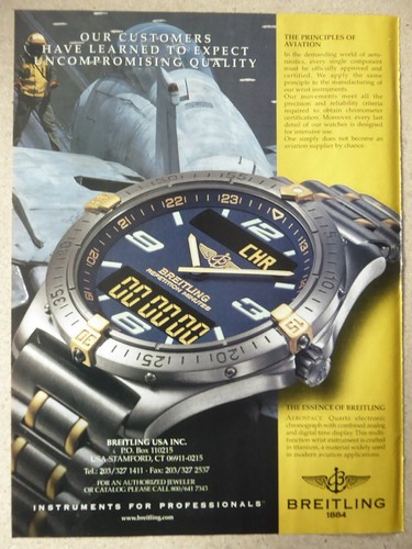 1999 pub montre breitling - montre,