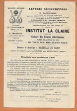 E. Caruchet - Institut La Claire - Tours - 1894