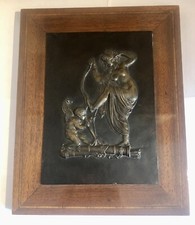 WOMEN'S BRONZE BAS RELIEF 