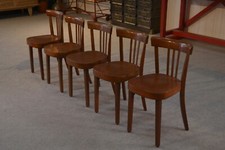 1950's Beech Bistro Chairs Set of 5