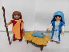 FIGURINES PLAYMOBIL VIERGE MARIA SAN JOSE ENFANT JESUS BELEN REF 5588 CRÈCHE