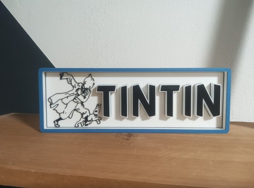 Plaque logo cinema tintin - plaque,