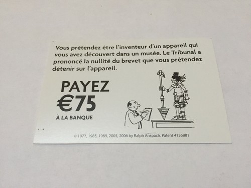Carte monopoliste payez - payez, 75