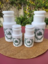 Lot de 4 bocaux apothicaires