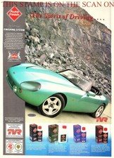 TVR 'Griffith 500' Sports Car (Auto Finish) ADVERT Original 1993 Print Ad 705/26