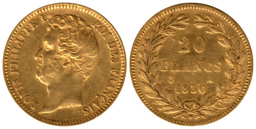 Collection rare francs or - 20,