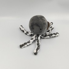 Doudou pieuvre poulpe gris