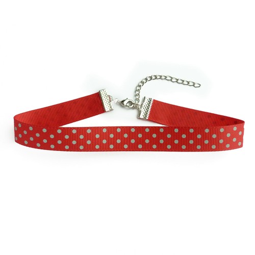 Collier ras cou polka - ras, de