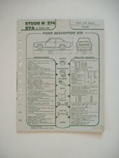 fiche technique RTA n°274