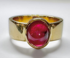 Ancienne bague homme en rubis