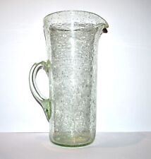 BIOT Orangeade Punch Pitcher Vintage Green Bubble Glass DESIGN 1960