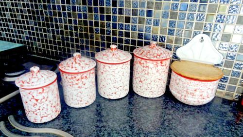 Rare pots epices tole - pots,