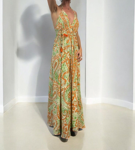 Robe longue 100 soie - robe,