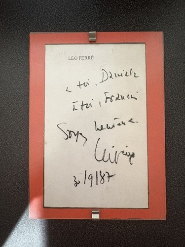 Autographe dédicacé léo - autographe,