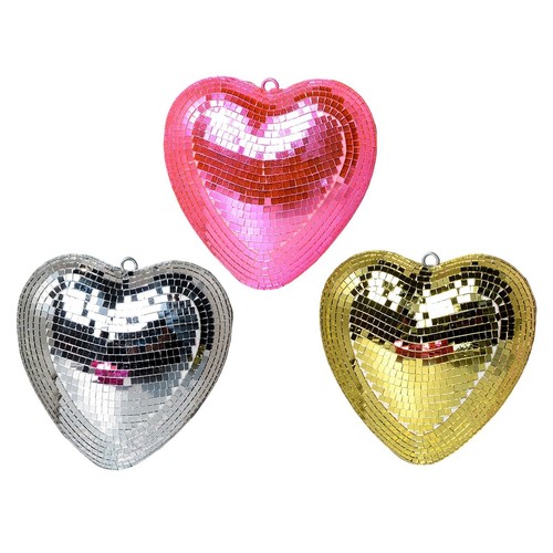 Boule disco forme cœur - en,