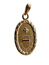 AUGIS Medal D’Amour Or Plus Qu’hier Que Demain 18K Gold Pendentif 18ct
