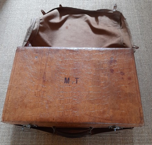 Valise ancienne cuir housse - valise,