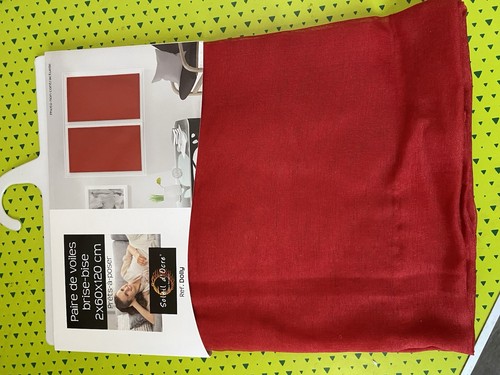 Voilages rideaux rouge - voilages, uni