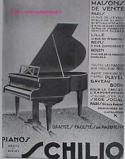 ORIGINAL 1929 PIANO AD SCHILIO PLEYEL GAVEAU A BORD FRENCH AD ADVERT
