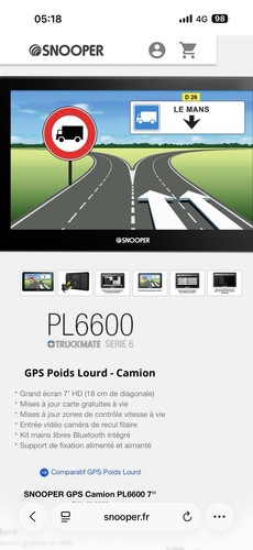 Gps poids lourd snooper pl6600 - poids,