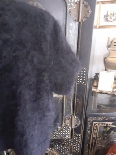 Superbe pull angora - angora, noir