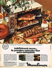 ADVERTISEMENT 1971 MOULINEX rotisserie