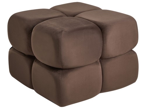 Pouf moderne tissu velours - pouf,