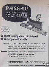 ADVERTISEMENT PASSAP THE KNITTING MACHINE ALL STEEL SO MADE TO LAST