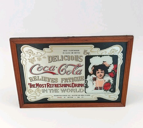 Cadre miroir publicitaire coca - miroir,