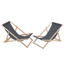 Lot de 2 chaises longues