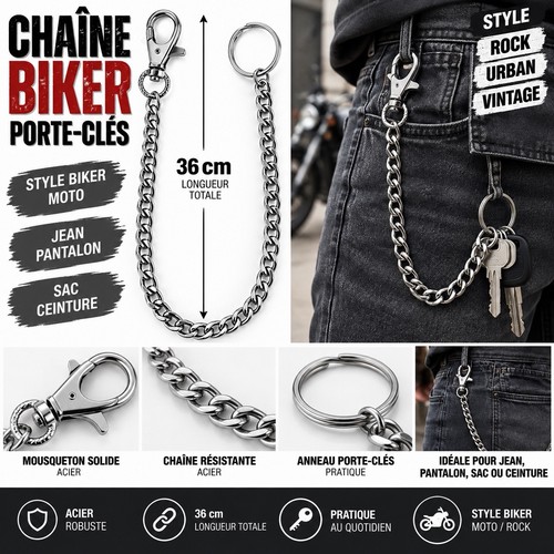 Chaîne biker porte clés - biker, porte-clés
