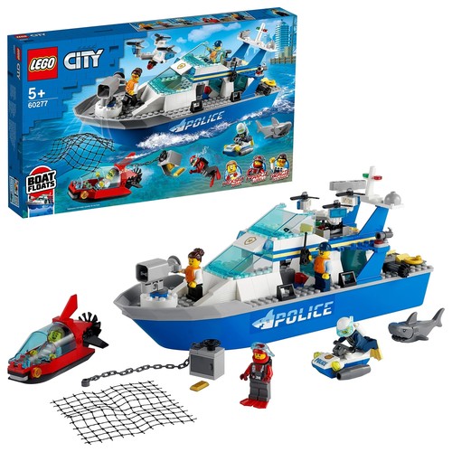 Lego city police patrol boat - lego,