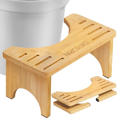 Tabouret toilette bambou - en,