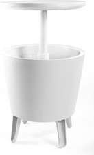 Glacière isotherme Extérieure KETER COOL BAR Table basse Tabouret Blanche /NEUVE